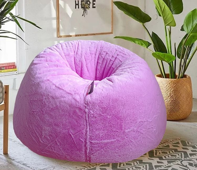 Bag Cover Shop Near Me - Shop XXXL Luxury Furr Bean Bag Cover For Adults in Purple Colour