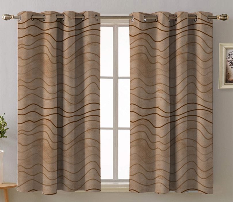 Brown Freedom Window Curtains For Your Home Set of 2 (Brown, 5 Feet)