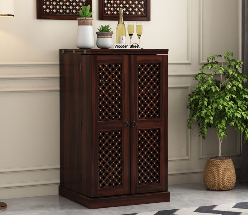 Pavel Bar Cabinet (Walnut Finish)