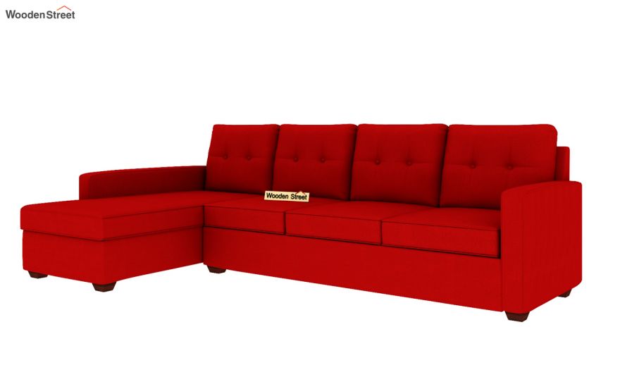 Nicolas 3 Seater L Shape Left Arm Sofa Dusky Rose In India Wooden Street Nicolas 3 Seater L Shape Left Arm, Left Arm Sofa
