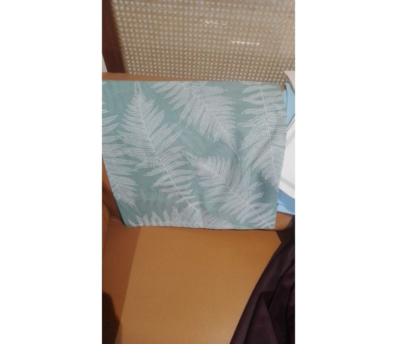 Fern Leaf Cotton Cushion Cover (Green)