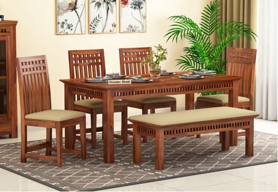 wooden dining table 6 seater price