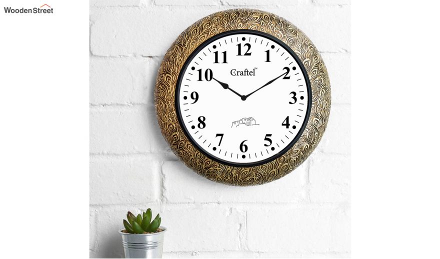 Antique Design Brass Metal Decorative Wall Clock