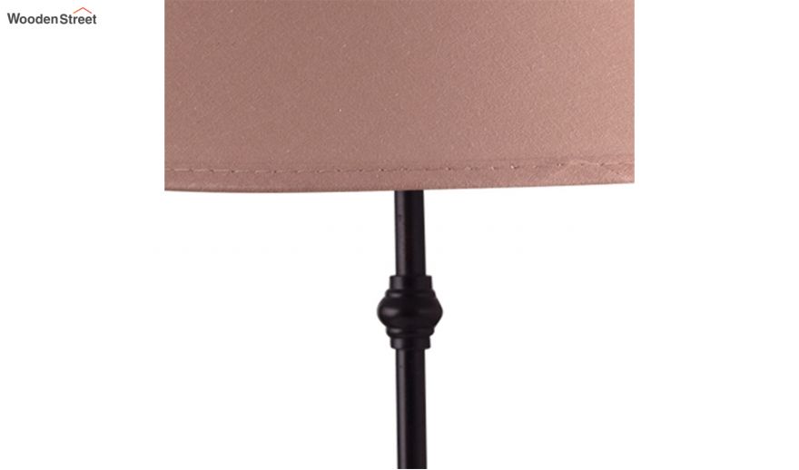 Black Metal Table Lamp With Beige Shade In India Wooden Street Black Metal Table Lamp With Beige Shade, Metal Desk Lamps Uk