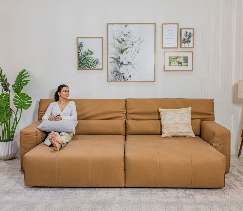 Product Image 7 - Baxter Comfort Max 3-Seater 50W Electric Sofa with Expandable Seating (Ochre)