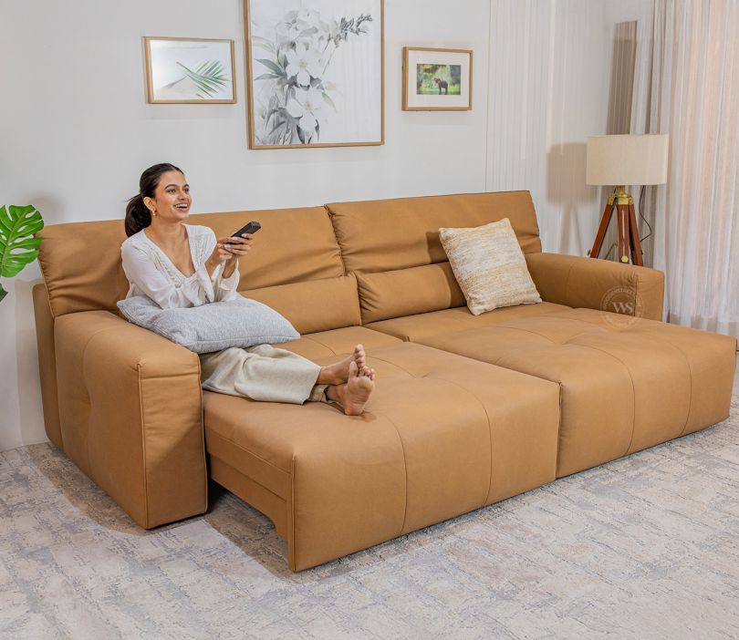 Product Image 8 - Baxter Comfort Max 3-Seater 50W Electric Sofa with Expandable Seating (Ochre)