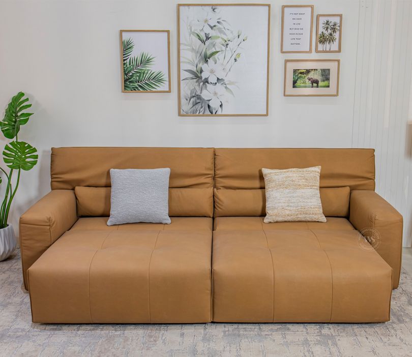Product Image 9 - Baxter Comfort Max 3-Seater 50W Electric Sofa with Expandable Seating (Ochre)