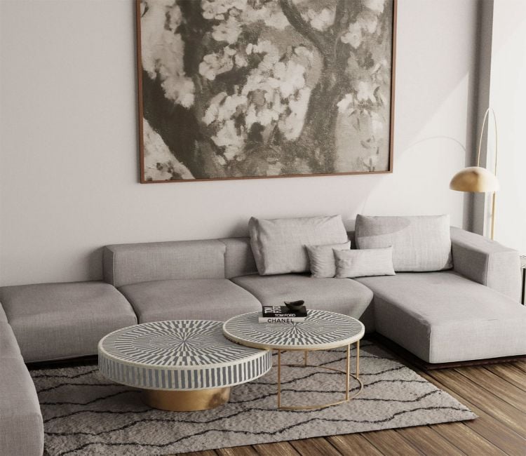 nested coffee table | nested tables for living room