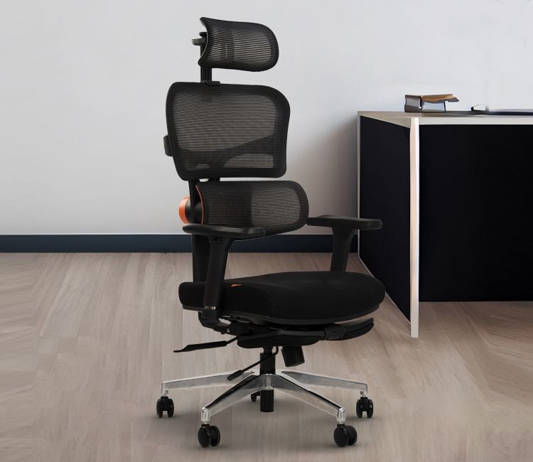 Flexa Black High Density Foam Breathable Mesh Ergonomic Office Chair