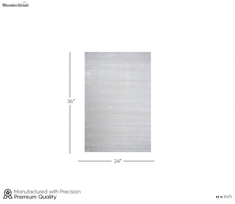 Buy Konstrukt Ivory Solids Hand Woven Rectangle Area Rug 2X3 Feet ...