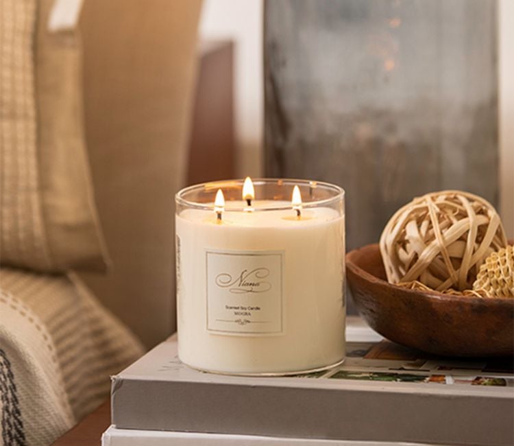 Mogra Deluxe Candle with 3 Wick