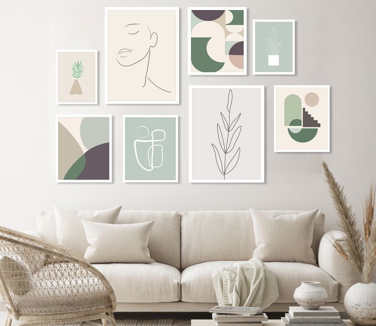 Tropical Bloom Set Of 8 Wall Frame (Rectangle, White, Canvas) Tropical Bloom Set Of 8 Wall Frame (Rectangle, White, Canvas)