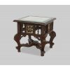 Front Image 1 - Munich Bedside Table with Oriental Legs in Teakwood with Walnut Finish