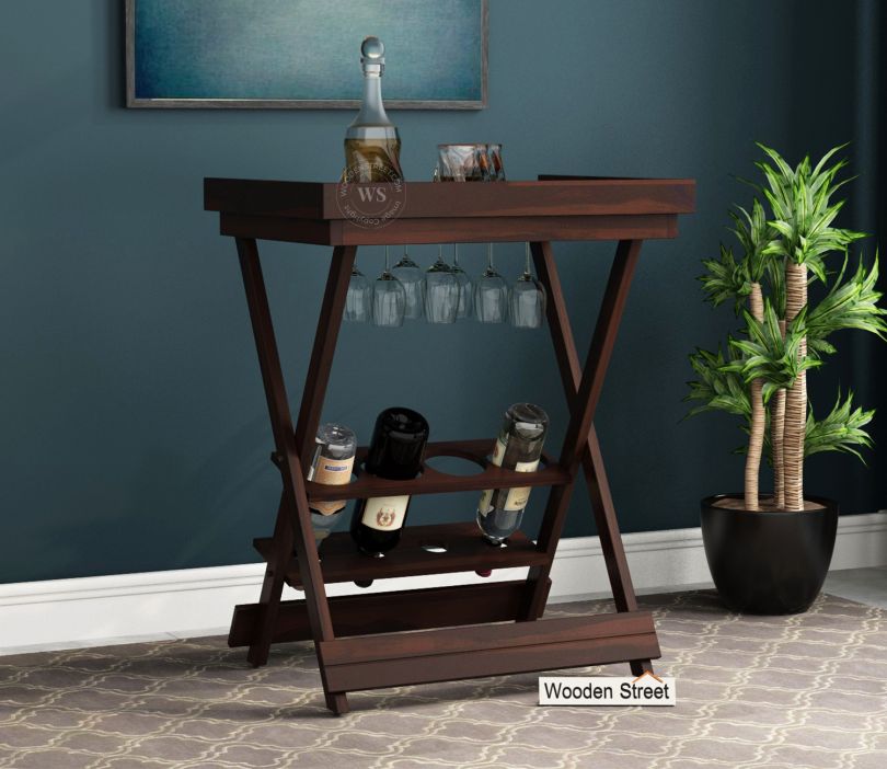 Front Image 1 - Delroy Bar Cabinet (Walnut Finish)