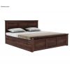 Product Image 4 - Adolph Compact Bed With Side Storage (King Size, Walnut Finish)