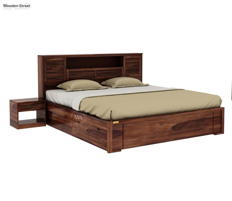 Product Image 4 - Ferguson Bed with 4 Drawer Storage (King Size, Honey Finish)