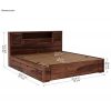 Dimension Image 1 - Ferguson Bed with 4 Drawer Storage (King Size, Honey Finish)