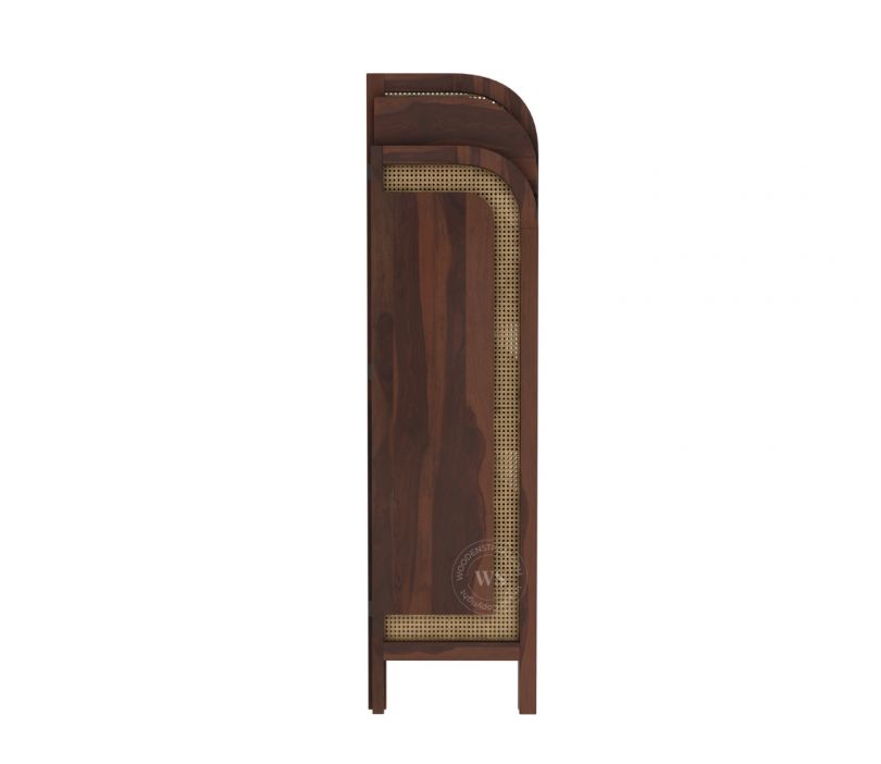 Product Image 1 - Tarika Sheesham Wood and Cane 4 Tier Corner Book Shelf (Walnut Finish)