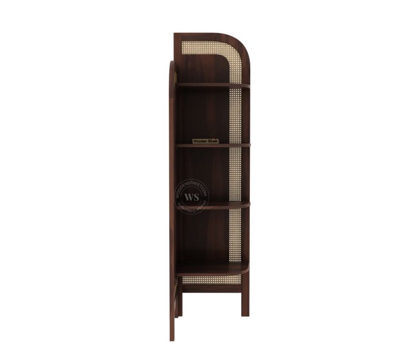 Product Image 5 - Tarika Sheesham Wood and Cane 4 Tier Corner Book Shelf (Walnut Finish)
