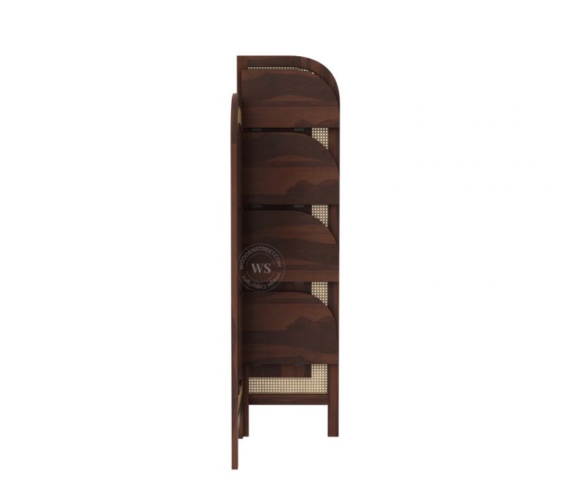 Product Image 8 - Tarika Sheesham Wood and Cane 4 Tier Corner Book Shelf (Walnut Finish)