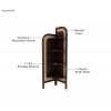 Product Image 10 - Tarika Sheesham Wood and Cane 4 Tier Corner Book Shelf (Walnut Finish)