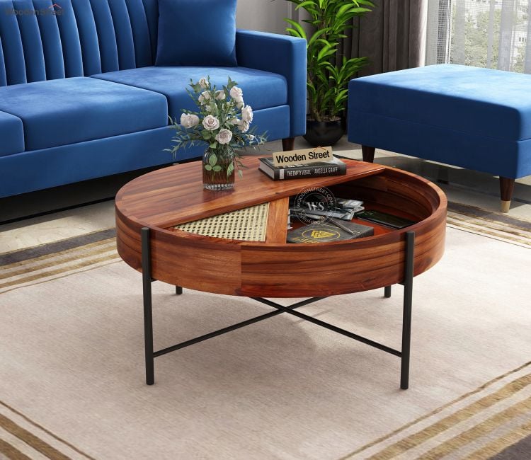 Emerie Round Coffee Table (Honey Finish)
