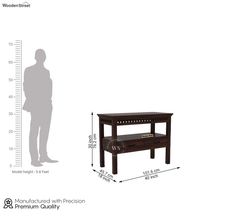 Dimension Image 1 - Adolph Console Table With Storage (Walnut Finish)