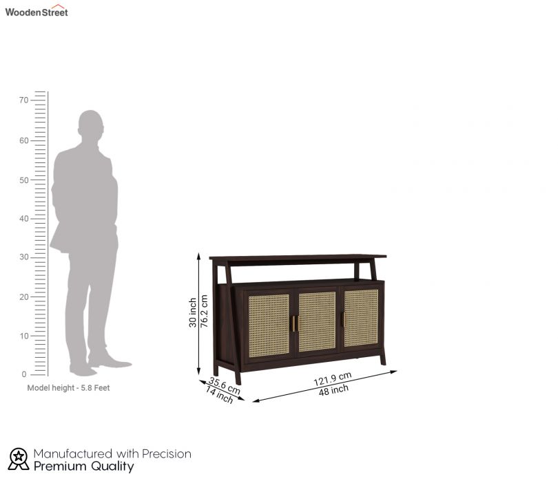 Dimension Image 1 - Erin Console Table (Walnut Finish)