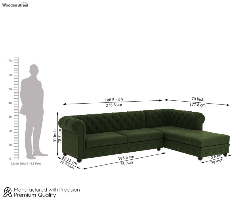 Buy Henry L Shape Right Aligned Corner Sofa Velvet Dark Olive Green Buy Henry L Shape Right Aligned Corner Sofa Velvet Dark Olive Green