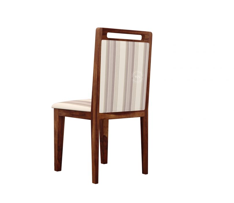 Product Image 3 - Taylor 6 Seater Dining Set with 6 Premium Upholstered Chair | Extendable from 4 to 6 Seater | Cream Stripe Fabric Cotton (Honey Finish)