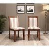 Product Image 6 - Taylor 6 Seater Dining Set with 6 Premium Upholstered Chair | Extendable from 4 to 6 Seater | Cream Stripe Fabric Cotton (Honey Finish)