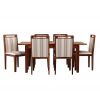 Product Image 9 - Taylor 6 Seater Dining Set with 6 Premium Upholstered Chair | Extendable from 4 to 6 Seater | Cream Stripe Fabric Cotton (Honey Finish)