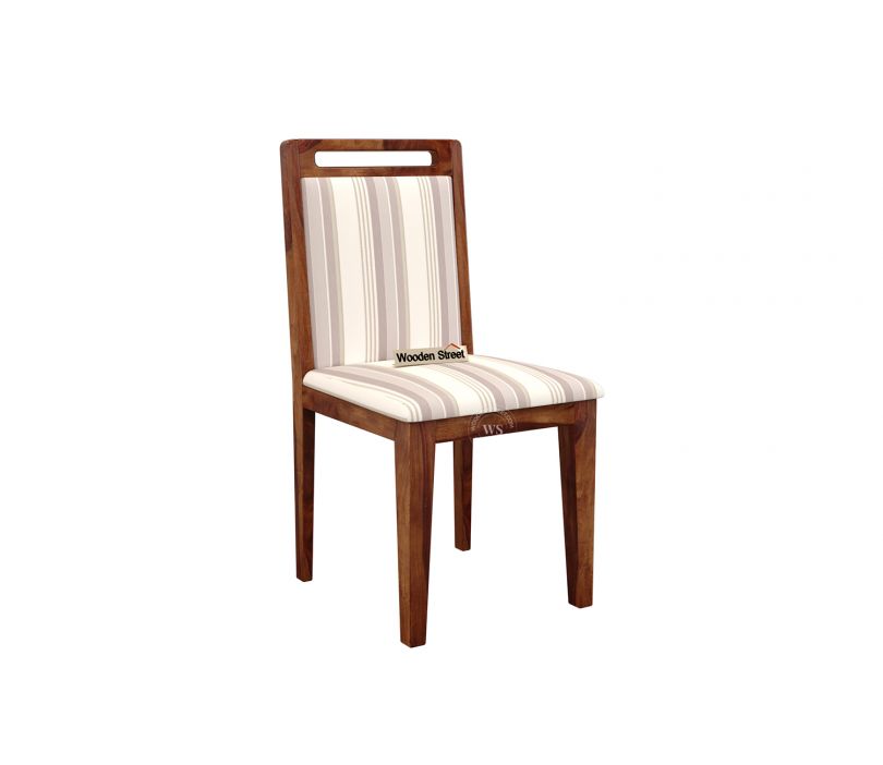 Product Image 10 - Taylor 6 Seater Dining Set with 6 Premium Upholstered Chair | Extendable from 4 to 6 Seater | Cream Stripe Fabric Cotton (Honey Finish)