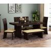 Front Image 1 - Wertex 6 Seater Dining Set with Bench (Walnut Finish)