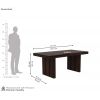 Dimension Image 1 - Wertex 6 Seater Dining Set with Bench (Walnut Finish)