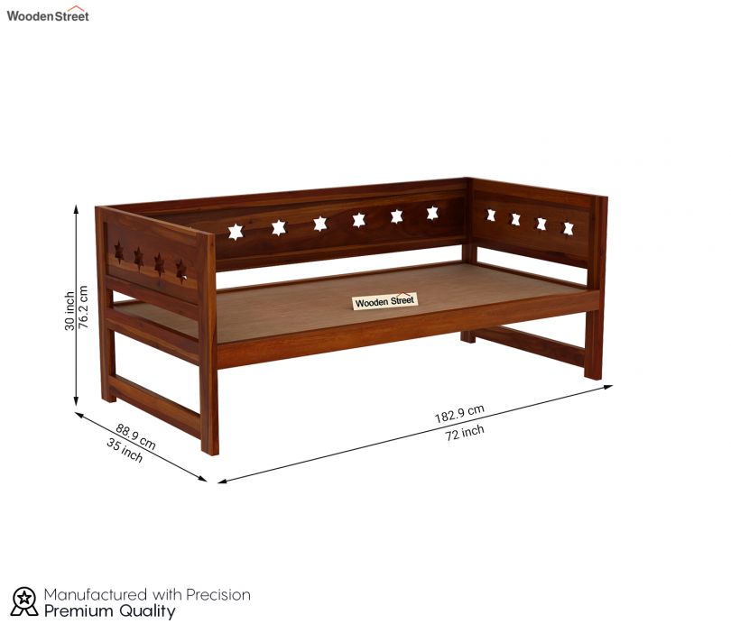 Dimension Image 1 - Swayze Without Storage Divan with Mattress (Honey Finish)