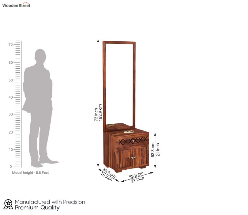 Dimension Image 1 - Cambrey Dressing Unit (Honey Finish)