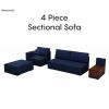 Product Image 3 - Oasis L-Shape Left Aligned Sectional Sofa (Cotton, Iris Blue)