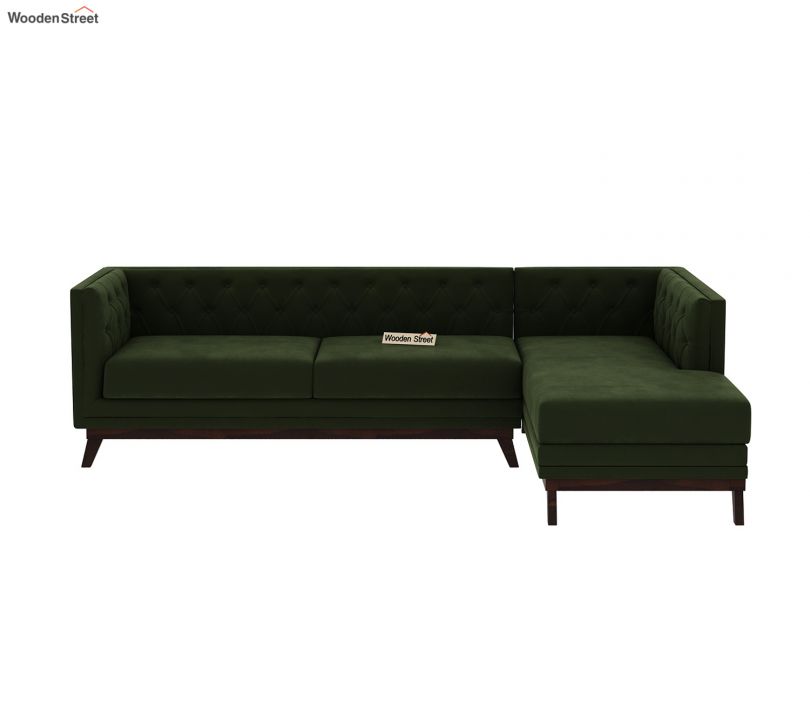 Buy Berlin L Shape Right Aligned Corner Sofa Velvet Dark Olive Buy Berlin L Shape Right Aligned Corner Sofa Velvet Dark Olive
