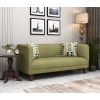 Front Image 1 - Dexter 3 Seater Fabric Sofa (Cotton, Fresh Mint)