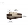 Product Image 5 - Mishael 2 Seater Fabric Sofa (Beige Brown)