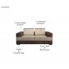 Product Image 6 - Mishael 2 Seater Fabric Sofa (Beige Brown)
