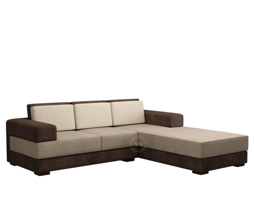 Product Image 3 - Mishael L-Shaped Right Aligned 5 Seater Fabric Sofa (Beige Brown)