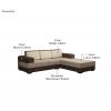 Product Image 7 - Mishael L-Shaped Right Aligned 5 Seater Fabric Sofa (Beige Brown)