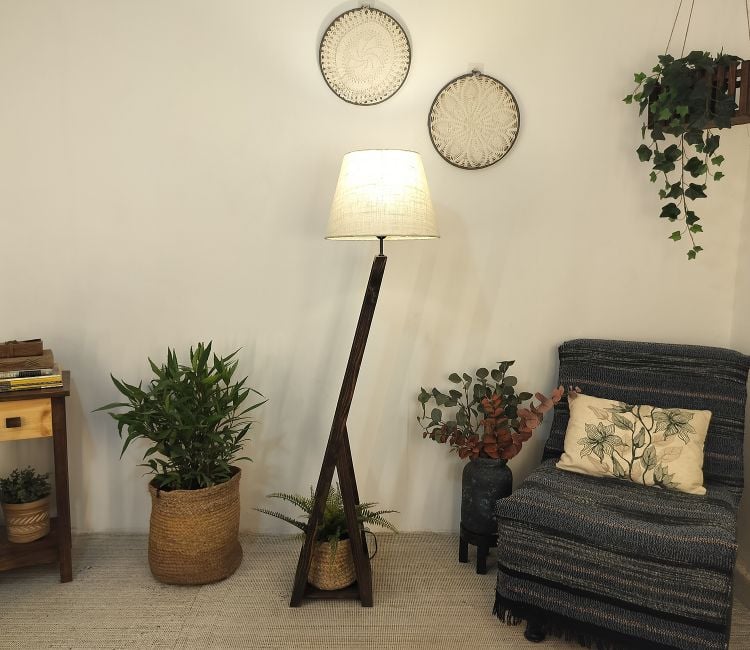 Wooden Floor Lamp | Lamps for Living Room | Standing Lamp