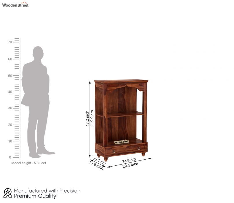 Dimension Image 1 - Riddhi Wooden Mandir With Storage (Honey Finish)