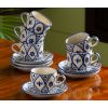 Front Image 1 - Ceramic Moroccan Floral Tea Cups With Saucers (Set of 6)
