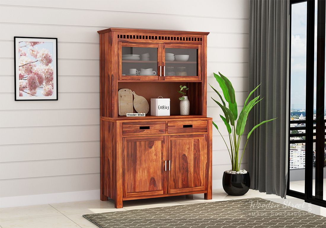 Wooden street deals crockery unit