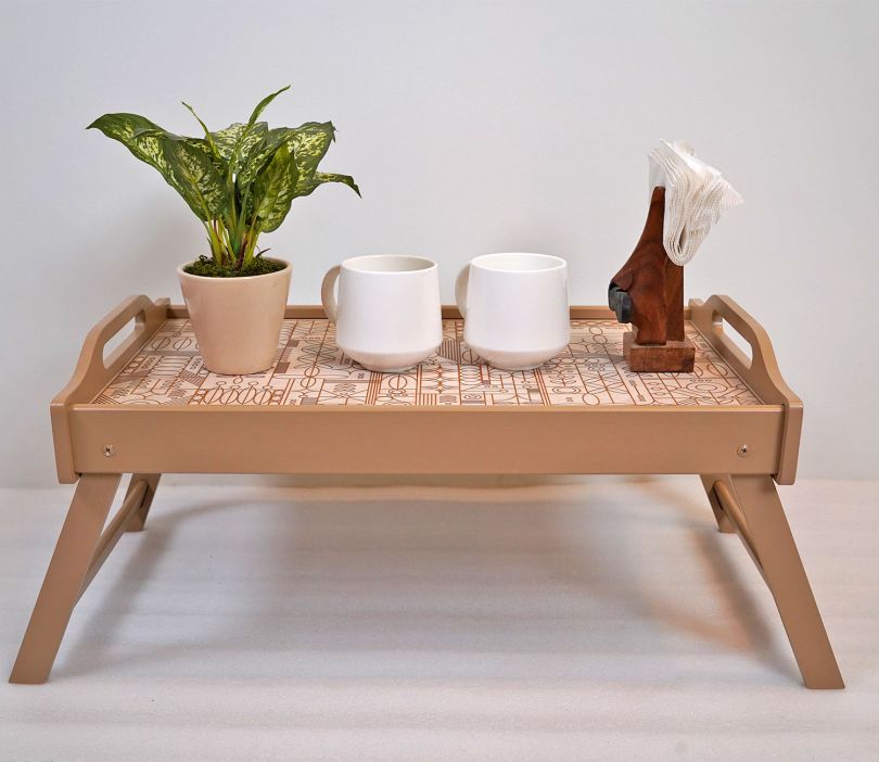 Front Image 1 - Laurel Wooden Breakfast Tray