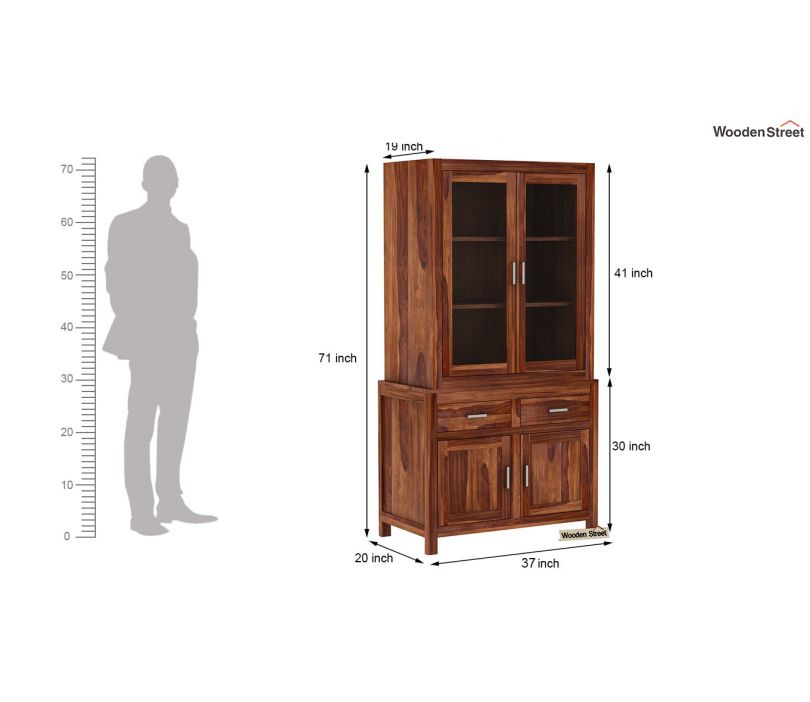 Dimension Image 1 - Prisma Kitchen Cabinet (Honey Finish)